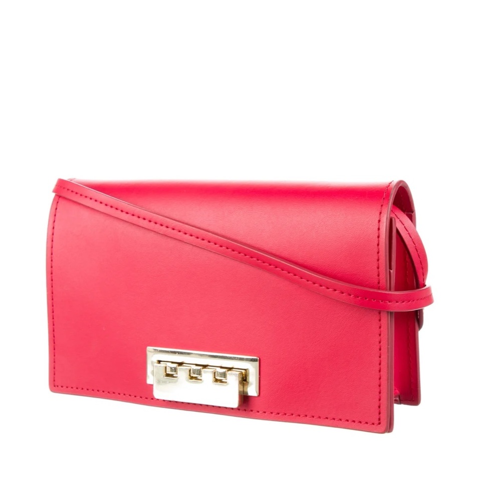 ZAC Zac Posen Crossbody Bag Shoulder Bag Red Leather Bag